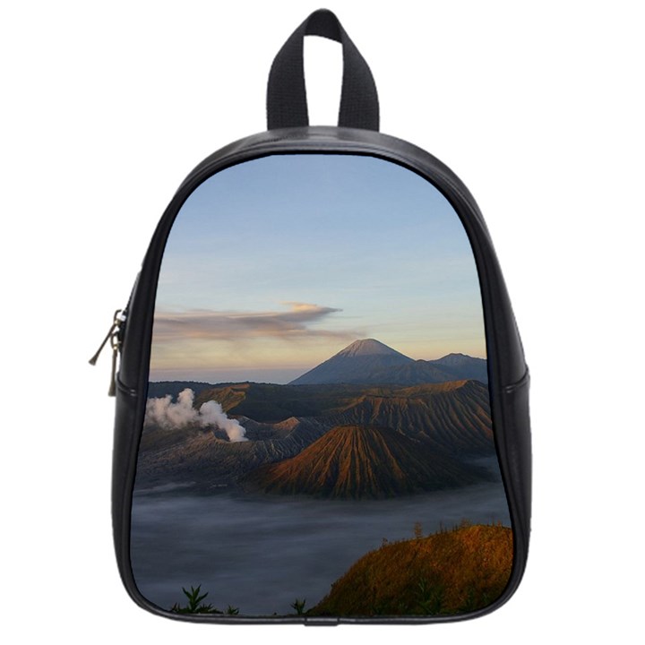 Sunrise Mount Bromo Tengger Semeru National Park  Indonesia School Bag (Small)