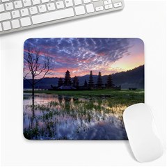 Tamblingan Morning Reflection Tamblingan Lake Bali  Indonesia Large Mousepads by Nexatart