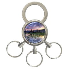 Tamblingan Morning Reflection Tamblingan Lake Bali  Indonesia 3-ring Key Chains by Nexatart