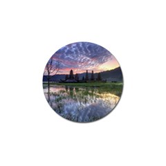 Tamblingan Morning Reflection Tamblingan Lake Bali  Indonesia Golf Ball Marker by Nexatart