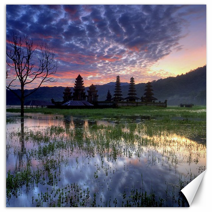 Tamblingan Morning Reflection Tamblingan Lake Bali  Indonesia Canvas 20  x 20  