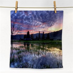 Tamblingan Morning Reflection Tamblingan Lake Bali  Indonesia Face Towel by Nexatart