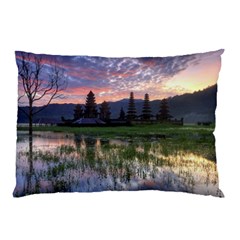 Tamblingan Morning Reflection Tamblingan Lake Bali  Indonesia Pillow Case by Nexatart