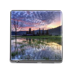 Tamblingan Morning Reflection Tamblingan Lake Bali  Indonesia Memory Card Reader (square) by Nexatart