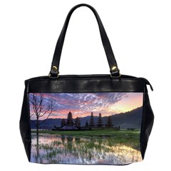 Tamblingan Morning Reflection Tamblingan Lake Bali  Indonesia Office Handbags (2 Sides)  by Nexatart