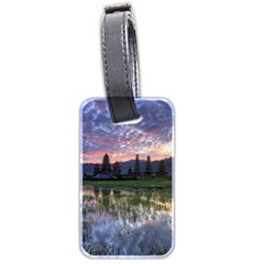 Tamblingan Morning Reflection Tamblingan Lake Bali  Indonesia Luggage Tags (two Sides) by Nexatart