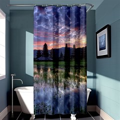 Tamblingan Morning Reflection Tamblingan Lake Bali  Indonesia Shower Curtain 36  X 72  (stall)  by Nexatart