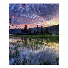 Tamblingan Morning Reflection Tamblingan Lake Bali  Indonesia Shower Curtain 60  X 72  (medium)  by Nexatart