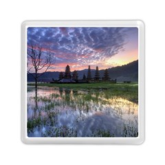 Tamblingan Morning Reflection Tamblingan Lake Bali  Indonesia Memory Card Reader (square)  by Nexatart