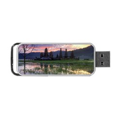 Tamblingan Morning Reflection Tamblingan Lake Bali  Indonesia Portable Usb Flash (one Side) by Nexatart