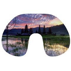 Tamblingan Morning Reflection Tamblingan Lake Bali  Indonesia Travel Neck Pillows by Nexatart