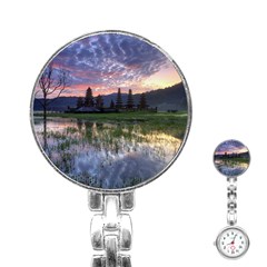 Tamblingan Morning Reflection Tamblingan Lake Bali  Indonesia Stainless Steel Nurses Watch by Nexatart