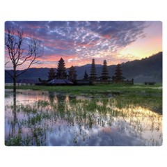 Tamblingan Morning Reflection Tamblingan Lake Bali  Indonesia Double Sided Flano Blanket (medium)  by Nexatart