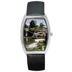 Tanah Lot Bali Indonesia Barrel Style Metal Watch by Nexatart