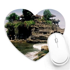 Tanah Lot Bali Indonesia Heart Mousepads by Nexatart