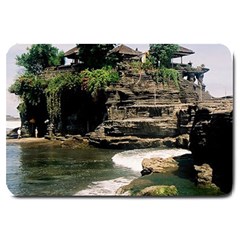 Tanah Lot Bali Indonesia Large Doormat  by Nexatart