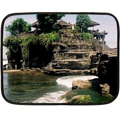 Tanah Lot Bali Indonesia Fleece Blanket (mini) by Nexatart