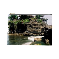 Tanah Lot Bali Indonesia Cosmetic Bag (large)  by Nexatart