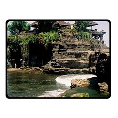 Tanah Lot Bali Indonesia Fleece Blanket (small) by Nexatart