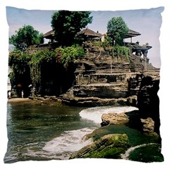 Tanah Lot Bali Indonesia Large Cushion Case (two Sides) by Nexatart