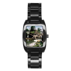 Tanah Lot Bali Indonesia Stainless Steel Barrel Watch by Nexatart