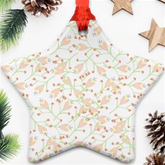 Small Floral Flowers Pattern  Ornament (star)