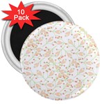 Small Floral Flowers Pattern  3  Magnets (10 pack)  Front