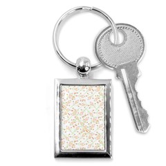 Small Floral Flowers Pattern  Key Chains (Rectangle) 