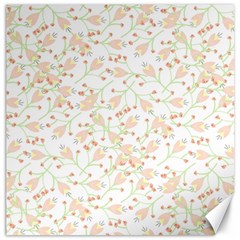 Small Floral Flowers Pattern  Canvas 12  x 12  