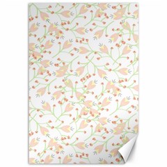 Small Floral Flowers Pattern  Canvas 12  x 18  