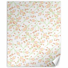 Small Floral Flowers Pattern  Canvas 16  x 20  