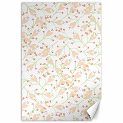 Small Floral Flowers Pattern  Canvas 24  x 36 