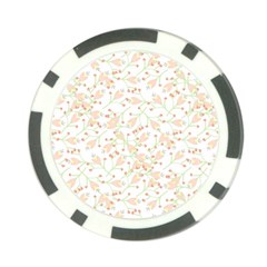 Small Floral Flowers Pattern  Poker Chip Card Guard