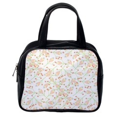 Small Floral Flowers Pattern  Classic Handbags (One Side)