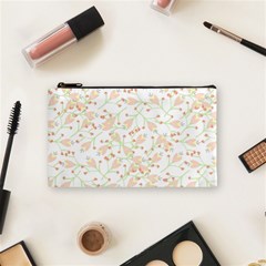 Small Floral Flowers Pattern  Cosmetic Bag (Small) 