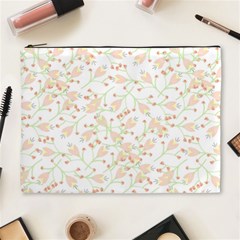 Small Floral Flowers Pattern  Cosmetic Bag (XL)