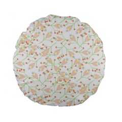 Small Floral Flowers Pattern  Standard 15  Premium Round Cushions by paulaoliveiradesign