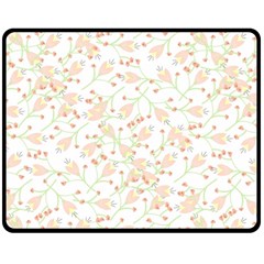 Small Floral Flowers Pattern  Double Sided Fleece Blanket (Medium) 