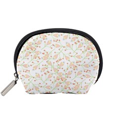 Small Floral Flowers Pattern  Accessory Pouches (small)  by paulaoliveiradesign