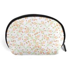 Small Floral Flowers Pattern  Accessory Pouches (Large) 