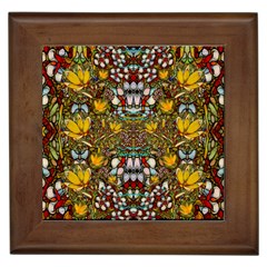 Fantasy Forest And Fantasy Plumeria In Peace Framed Tiles by pepitasart