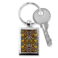 Fantasy Forest And Fantasy Plumeria In Peace Key Chains (rectangle)  by pepitasart