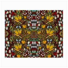 Fantasy Forest And Fantasy Plumeria In Peace Small Glasses Cloth (2-side) by pepitasart