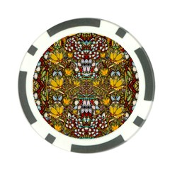 Fantasy Forest And Fantasy Plumeria In Peace Poker Chip Card Guard by pepitasart