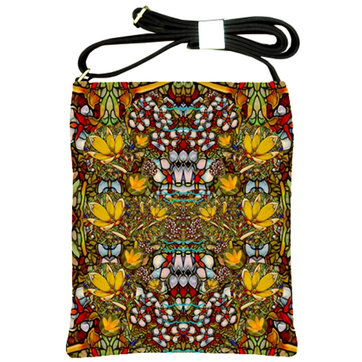 Fantasy Forest And Fantasy Plumeria In Peace Shoulder Sling Bags