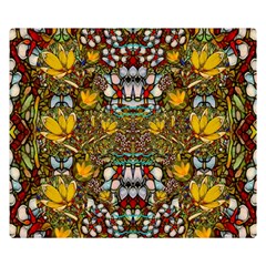 Fantasy Forest And Fantasy Plumeria In Peace Double Sided Flano Blanket (small)  by pepitasart