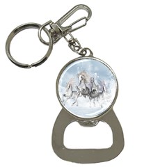 Awesome Running Horses In The Snow Button Necklaces by FantasyWorld7