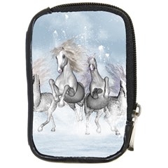 Awesome Running Horses In The Snow Compact Camera Cases by FantasyWorld7