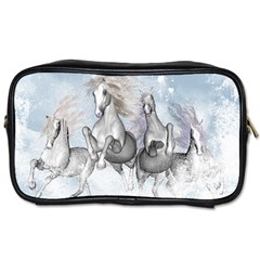 Awesome Running Horses In The Snow Toiletries Bags 2-side by FantasyWorld7