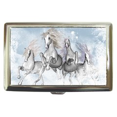 Awesome Running Horses In The Snow Cigarette Money Cases by FantasyWorld7